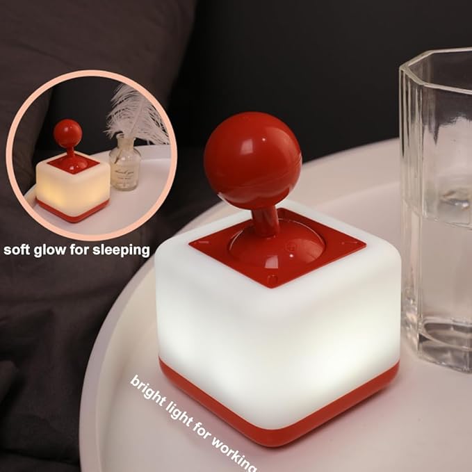 Nursery Night Light, Toggle Switch Night Lamp for Bedroom, USB Rechargeable Lamps 2 Light Modes, Stress-Reliever Toy Bedside Delay-Off Nightlight for Kids Toddler Boys Girls Birthday, Yellow