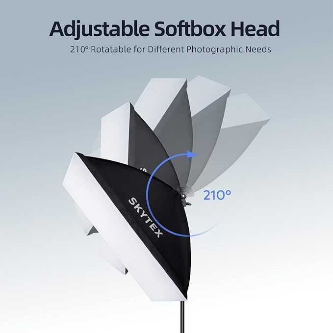 Skytex Softbox Lighting Kit(2Pack), 20x28in Soft Box | 85W 2700-6400K E27 LED Bulb Continuous Photography Lighting, Photo Studio Lights Equipment for Camera Shooting, Video Recording