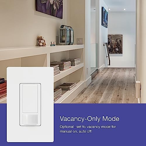 Lutron Maestro Motion Sensor Switch | 5 Amp, Single-Pole/Multi-Location | MS-OPS5M-SW | Snow