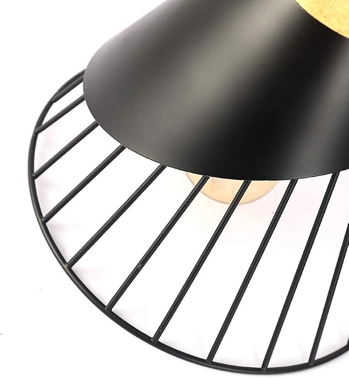 Pendant Light Black,Pendant Lights Kitchen Island,Wood Pendant Light,Adjustable Height Hanging Light Fixture for Kitchen Island Dining Room Bar Bedroom Hallway
