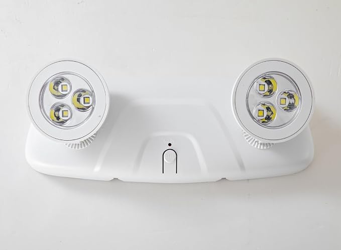 TANLUX High Lumens LED Emergency Lights, Two Head Adjustable Commercial Emergency Lights, UL Listed, AC 120/277V, Hardwired Emergency Lights for Business, 2 by 5 Watts, Up to 640 Lumens