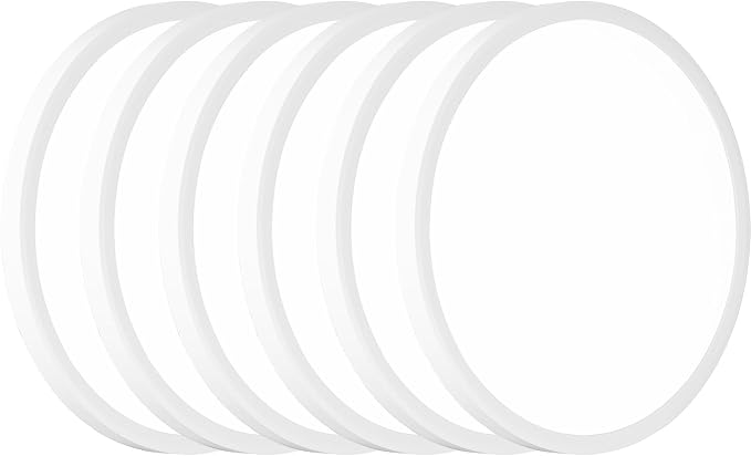 6Pack LED Flush Mount Ceiling Light: 12 inch Super Slim 5000K Dimmable Kitchen Lighting Fixtures Ceiling - 24W White Low Profile Ceiling Lamp for Bedroom Garage Hallway