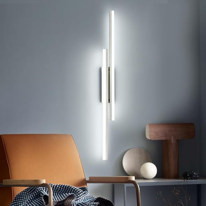 PRESDE 48 Inch LED Bathroom Vanity Light Bar, Modern Brushed Nickel Bath Lighting Fixture Over Mirror