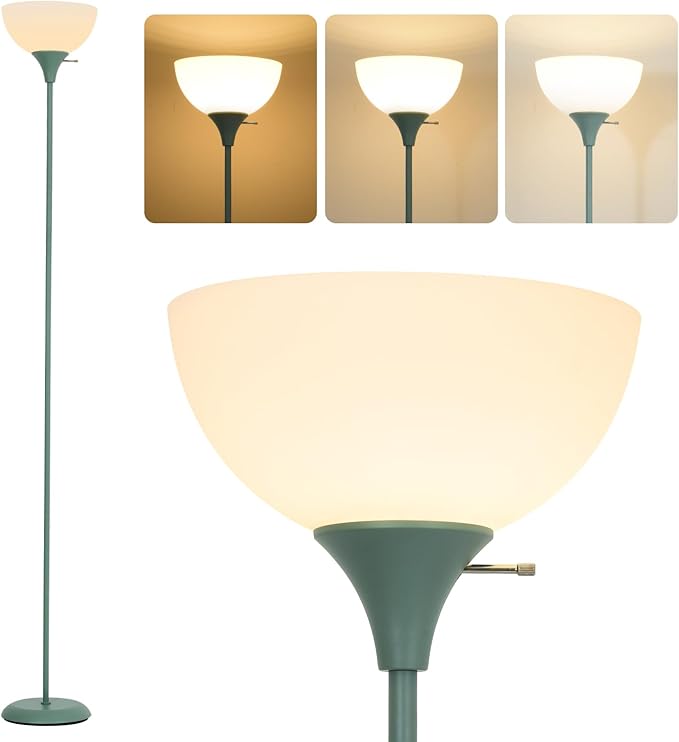 Standing Lamp, Floor Lamp, Dimmable Floor Lamps for Living Room Bedroom Study Office Kid’s Room (Green)