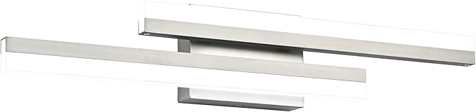 PRESDE 24 Inch LED Bathroom Vanity Light Bar, Modern Brushed Nickel Wall Lighting Fixture Over Mirror