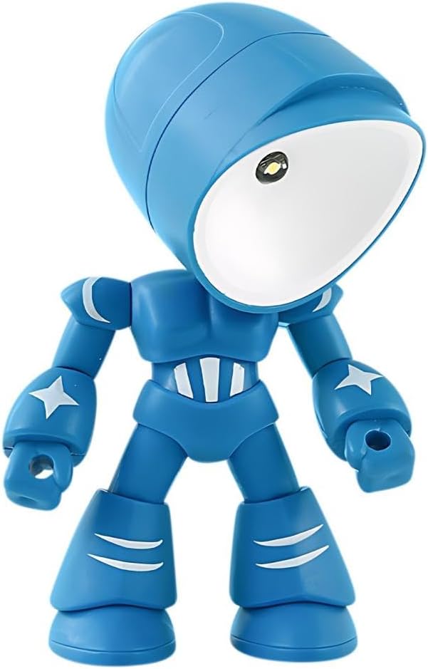 2026 Posable Robot Table Lamp - 6Pcs Cartoon Animal LED Night Light Set - Cordless Eye-Friendly Mood Light with Phone Holder for Bedroom Desk Decor (1PCS C)