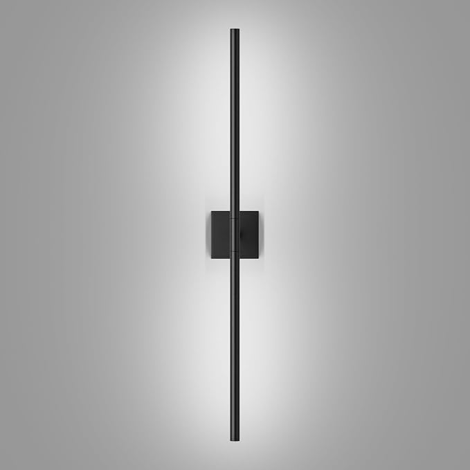 Tipace Hard-Wired LED Black Wall Sconce for Bathroom 39.4IN Vanity Light Fixture 5500K Indoor Bathroom Sconce Over Mirror 360° Rotate for Living Room,Bedroom,Hallway
