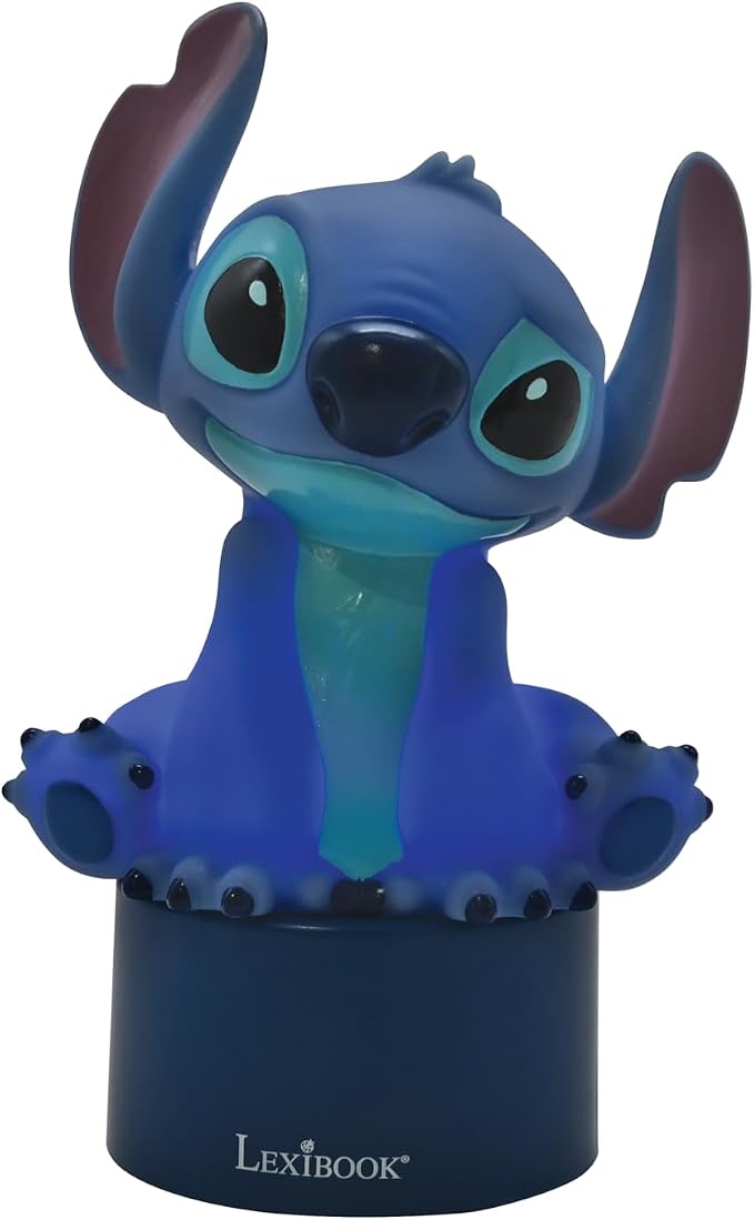 LEXiBOOK, Stitch Nightlight Speaker, NS01D | Colour changing light, Soft glow, Battery operated