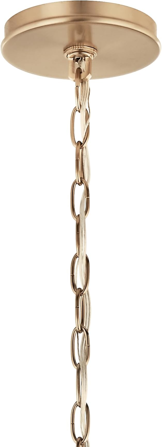 Kichler Malene 6-Light Chandelier, Updated Traditional Light in Champagne Bronze, Sloped Ceiling Compatible, for Foyer, Dining Room, Living Room or Bedroom (17.75" x 32"), 52695CPZ