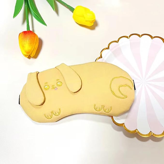 PERFECTSIGHT Cute Sleep Eye Masks (Yellow Puppy)