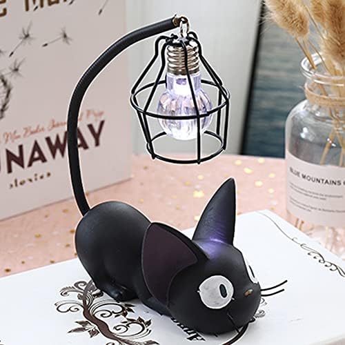 CdyBox Resin Cat Lamp Creative Cartoon Ornament Night Light for Bedroom, Study, Living Room