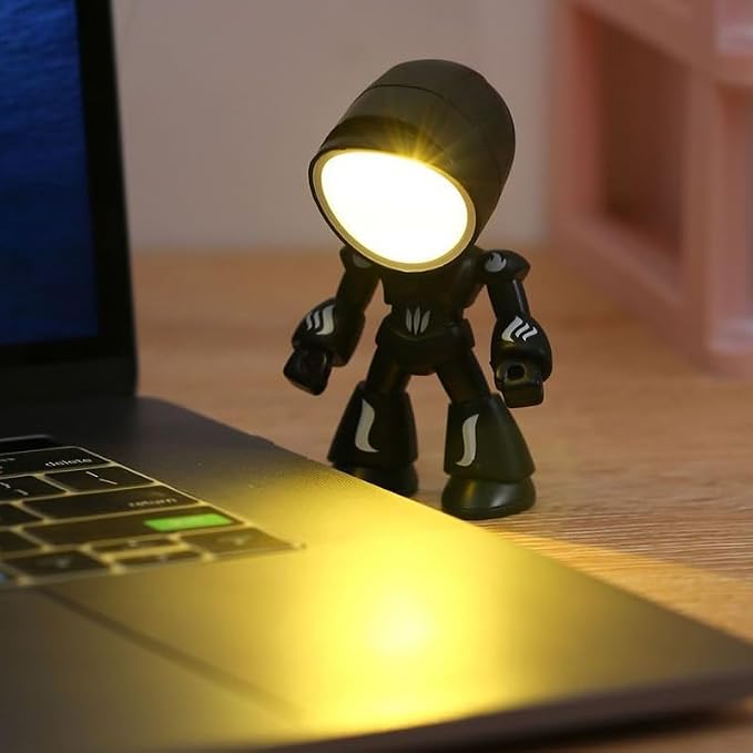 2Pcs Mini Night Light – Lonely Robot Design, LED Cartoon Cute Robot Light, Companion Table Light for Halloween, Christmas, Thanksgiving