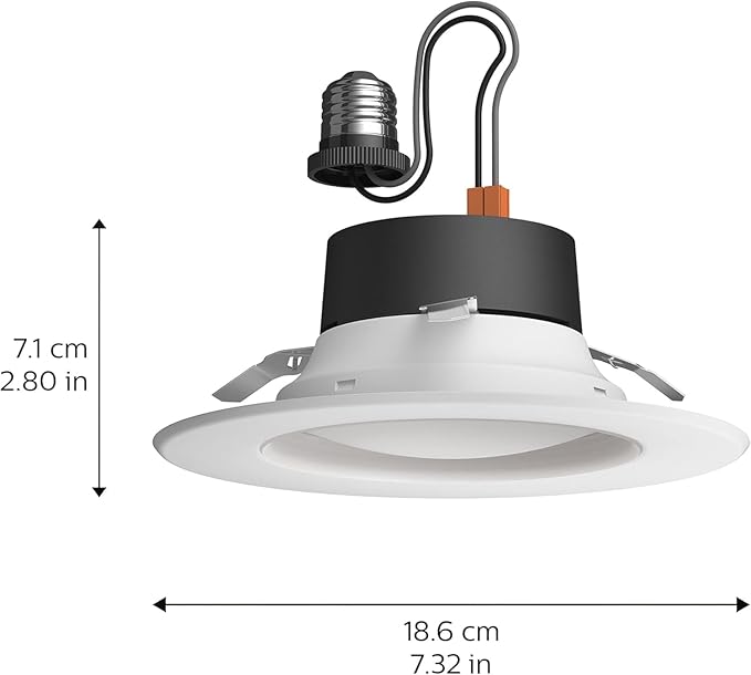 Philips Hue Smart Retrofit Recessed 5/6 Inch LED Downlight, Color-Changing Recessed Lighting, 6 Pack,1100LM, Control with Hue App, Compatible with Alexa, Google Assistant, and Apple HomeKit