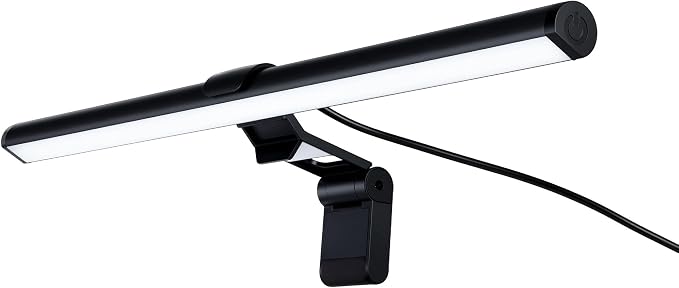 Lpraer Monitor Light Bar, 16'' Computer Monitor Lamp for Home Office Gaming,Touch Control USB Reading Desk Lamp with Stepless Dimming for Flat & Curved Monitor