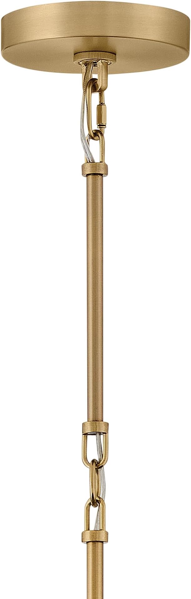 Hinkley Sadie 24" Large Dome Chandelier, Heritage Bronze/Lacquered Brass | Two Tone Saucer Pendant, Includes (5) 7" Downrods, Needs a Med. LED Bulb, Adjustable Height, Dining Room, Kitchen