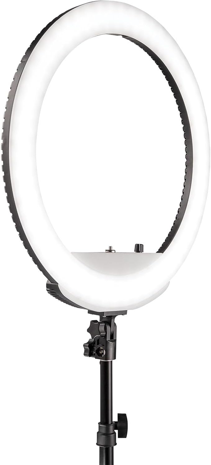 Westcott 18” Bi-Color LED Ring Light Kit with Batteries and Stand Professional Studio Continuous Lighting for Photography, Video Conferencing, Hair & Makeup Salons, Tattoo Studios, YouTube & TikTok | Batteries, Makeup Salons, Tattoo Studios, Video Conf...