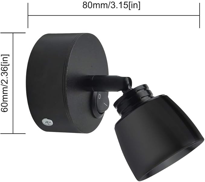 Luxvista 12 Volt RV Reading Lamp Spotlight, 3W Wall Mount RV Lights Interior Fixtures with Switch for Bedside Lamp of Boat Camper Truck Trailer Caravan 5th Wheel Vehicles-Daylight 6000K (2-Pack)