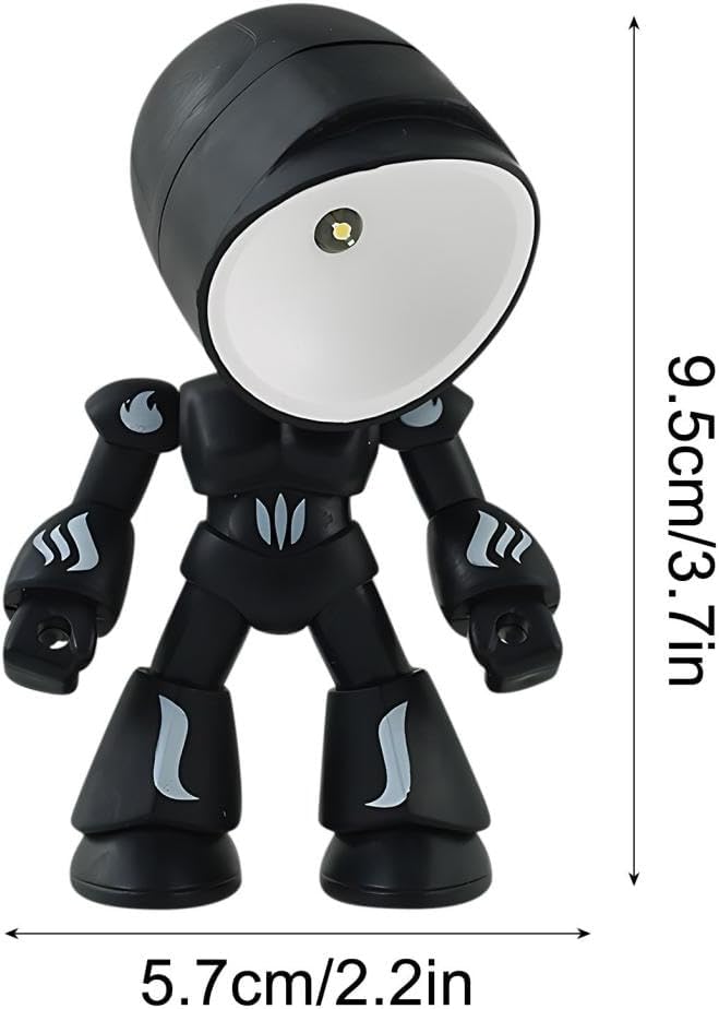 2026 Posable Robot Table Lamp - 6Pcs Cartoon Animal LED Night Light Set - Cordless Eye-Friendly Mood Light with Phone Holder for Bedroom Desk Decor (1PCS A)