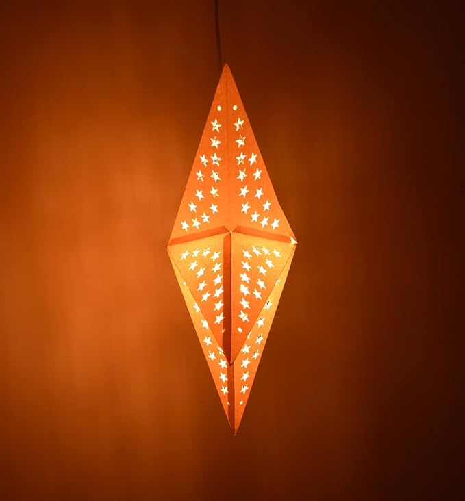 White Serenity Paper Star Lantern with 12 Foot Power Cord Included