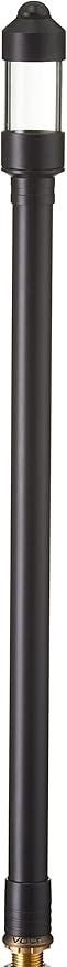 VOLT Max Spread 12V Black Brass Path Light (25" Tall, 9" Shade) with 3W 2700K Warm White G4 LED Bulb for Low Voltage Landscape Lighting on Outdoor Pathway, Walkway, Garden, Driveway or Patio