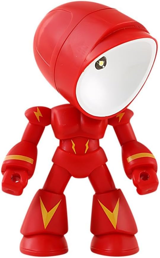2026 Posable Robot Table Lamp - 6Pcs Cartoon Animal LED Night Light Set - Cordless Eye-Friendly Mood Light with Phone Holder for Bedroom Desk Decor (1PCS B)