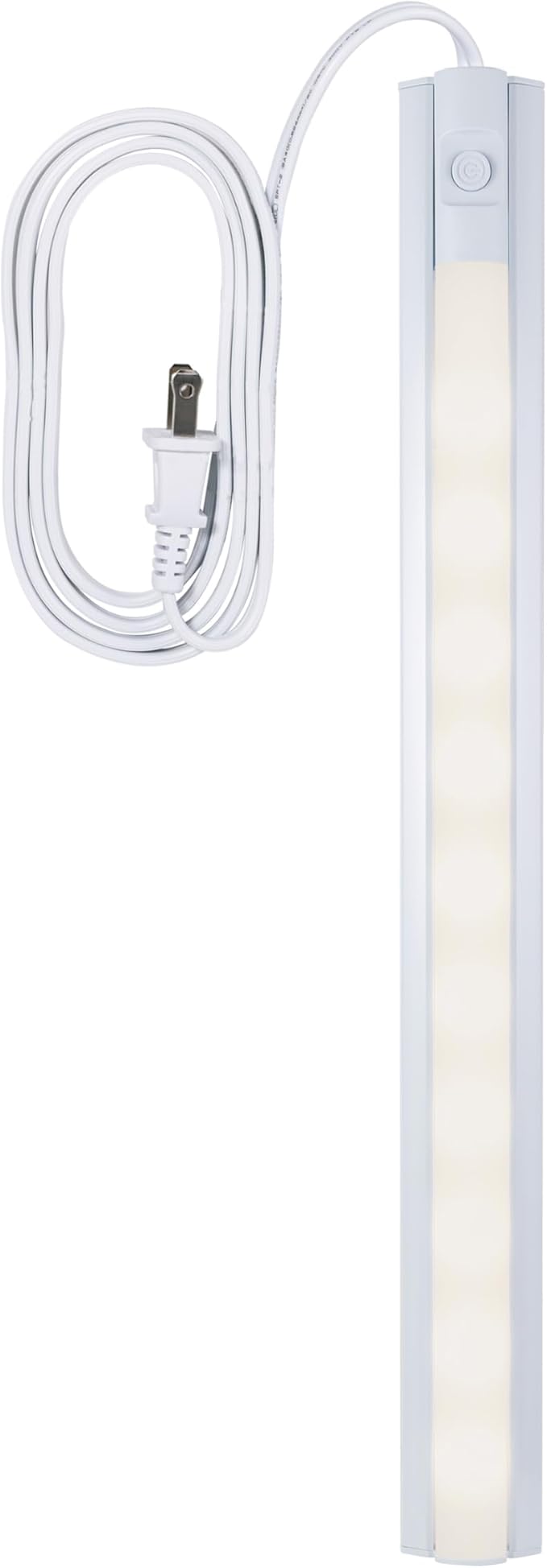 Enbrighten 16 Inch LED Premium Under Cabinet Light Fixture, Plug-in, Bright White 3000K, 384 Lumens, Plastic Housing, On/Off Switch, Perfect for Kitchen, Home Office, Garage, Workbench & More, 26535