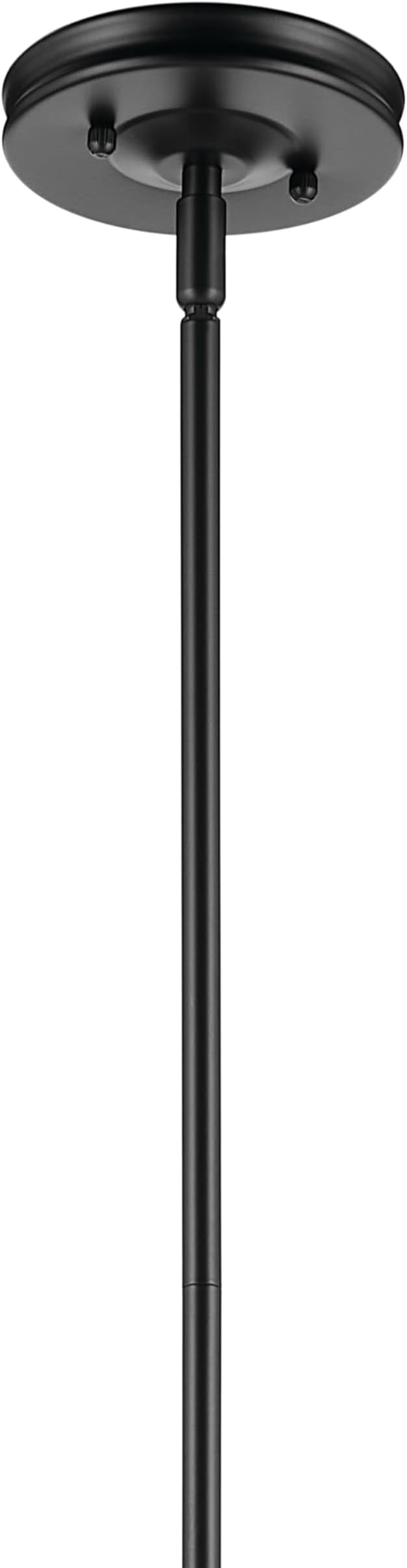 Kichler Laria 1-Light Pendant, Updated Traditional Light, Sloped Ceiling Compatible, for Kitchen with Clear Glass in Black (19.75" x 16"), 52775BKCLR