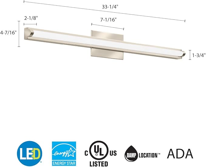 Lithonia Lighting FMVCALS 36IN MVOLT 30K35K40K 90CRI BN M4 Vanity, Brushed Nickel