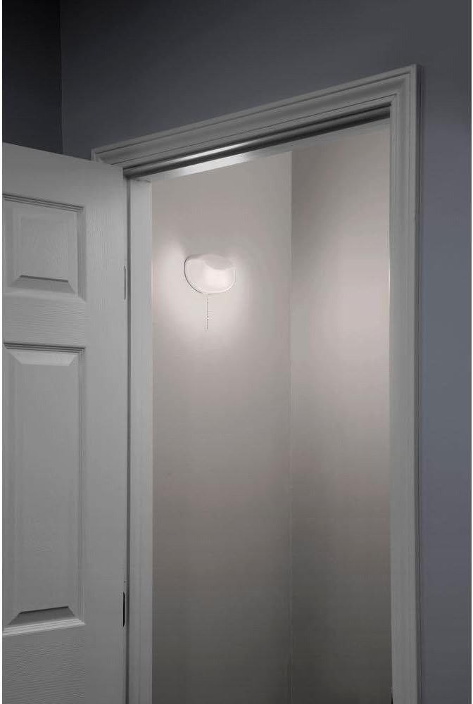 Lithonia Lighting 7 Inch Flush Mount LED Ceiling Light with Motion Sensor,120 Volts, 10 Watts, Wet Listed, 575 Lumens, White (FMMCL 840 PIR M4)