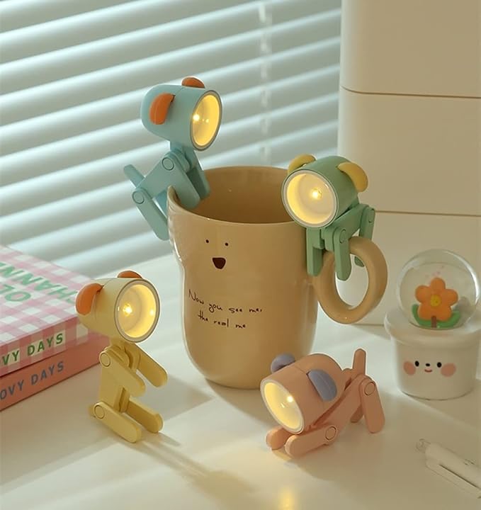 Cute Night Light for Kids, Adorable Mini Led Table Desk Lamp, Decorative Lamp Nightstand, Animal Pet Nightlights, Christmas Decorate Birthday Gifts for Children, Students (Dog 3 Colors)