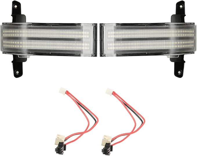 ROCCS Blinker Yellow Full LED Side Tow Mirror Marker Light fit for 3rd Generation Chevy Silverado / 4th Generation GMC Sierra 2014–2019 OEM ONLY, Clear Lens