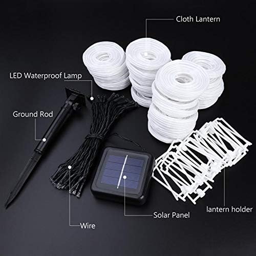 Hann® Solar LED Fairy Globe String Lights, 30LED Crystal Ball | 20 LED Lanterns | 10 LEDs Moroccan Orb Ball, Waterproof Outdoor Decorative Stringed String Lights for Christmas Garden (Paper Lantern)