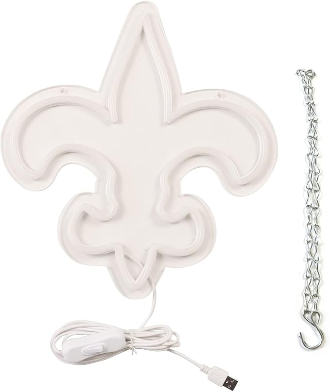 WonderfulLife Saints Neon Sign for Home Bar Pub Party Decor,Football Team Logo Led Neon Lights for Man Cave,Easy Hanging on the Office Wall or Game Room.5V USB Power supply.
