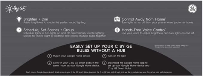 9.5W (60W Replacement) C by GE C-Life Soft White Smart Bulbs (5 LED A19 Light Bulbs)