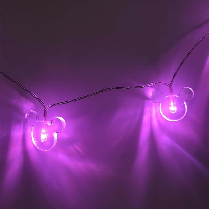 1.65m 10LEDs Decorative Cartoon Animal Mouse Night Mood Light Romantic Lamp for Home Indoor Bedroom Party Festival Décor (Pink)