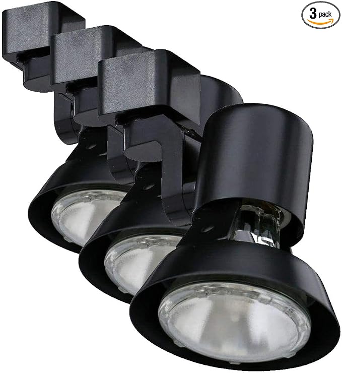 Juno Lighting Group R531 BL Modern Track Light Head, Black Finish, White (Pack of 3)