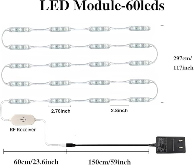 Hollywood Style Vanity Lights Kit, LED White 10ft Dimmable Mirror Lights,Vanity Lights for Mirror, Full Body Mirror, Vanity Mirror, Makeup Table & Bathroom Lighting(Mirror Not Include)