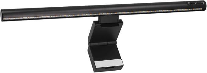 Monitor Light Bar Eye Caring USB Powered Computer Screen Light with 5 Color Temperatures & 3 Dimming Levels, Adjustable Clip for Flat and Curved Monitors up to 2 Inches (300SA5)