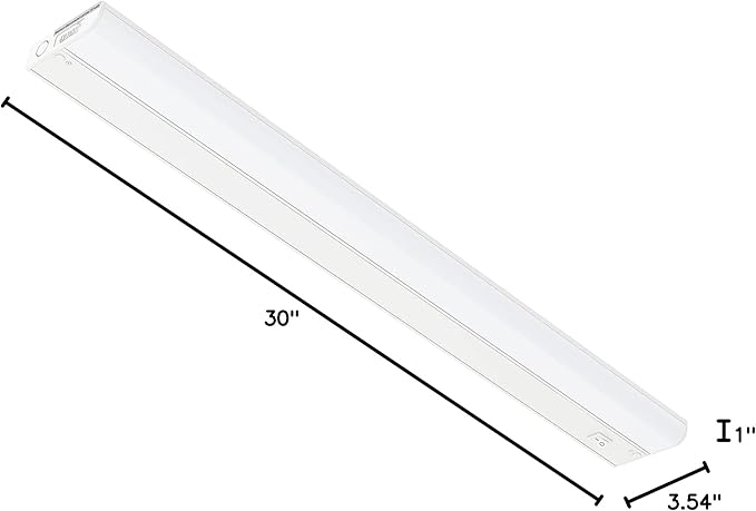 GETINLIGHT Inlight 30-inch Hardwired Only LED Under Cabinet Lighting, Daylight White(5000k), Dimmable, Matte White Finished, ETL Listed, IN-0201-14-WH-50