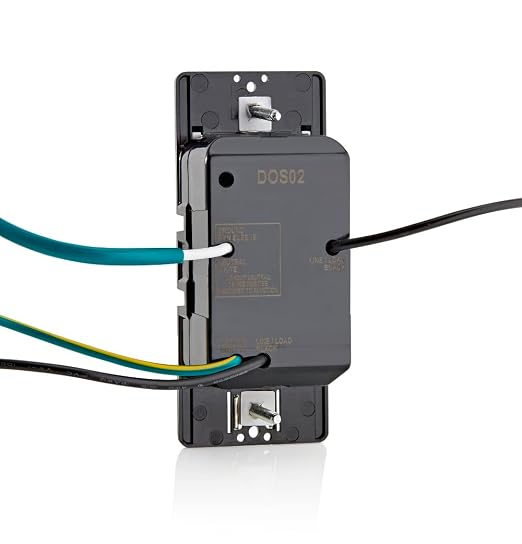 Leviton Motion Sensor Light Switch, Motion Activated, Auto-On/Auto-Off or Manual-On, 2A, No Neutral Wire Required, Single Pole, DOS02-1LT, Light Almond