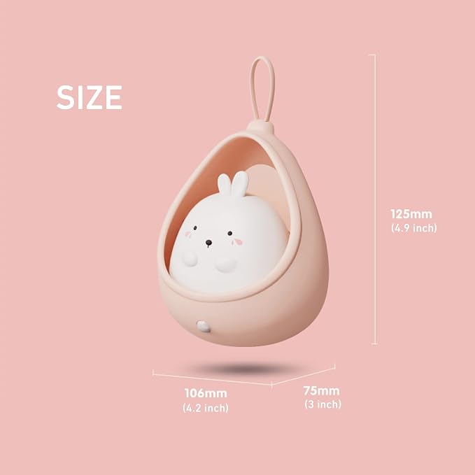 TriPro Cute Kitty Motion Sensor Night Light Wall Lamp,Rechargable,Bedroom Decoration for Kids Baby Toddler Teen Gift (Pink)