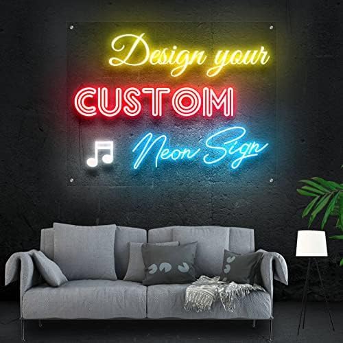 Custom Neon Sign, Custom LED Neon Sign Customizable for Wedding Bar Salon Beauty Business Light Up Name Sign, Personalized Neon Light Suitable for Events Birthday Gifts Decorations