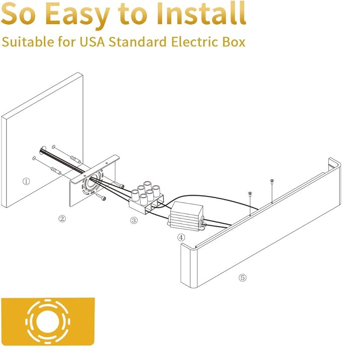 Aipsun 15.8in Matte Black Modern Vanity Light Up and Down LED Vanity Light for Bathroom Wall Lighting Fixtures (Warm Light 3000K)