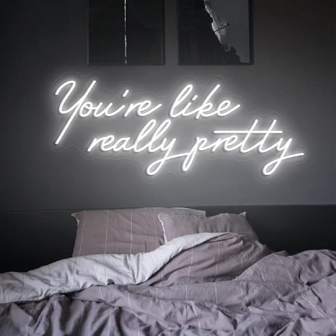 LED Neon Sign Night Light for Wall Party Décor Bedroom Room Bar Wedding Home Birthday Art Decoration Christmas with USB Chain Light modulator 5v (lets party blue)