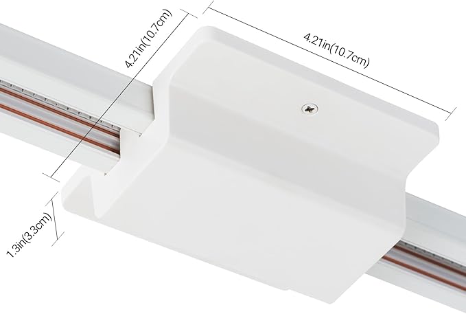 VANoopee 6.6FT H Track Lighting Rails White H Type Track Lighting Kit with Floating Canopy Connector, End Caps, Live End Feeds, I Connectors, Compatible with Single Circuit H Style Track System