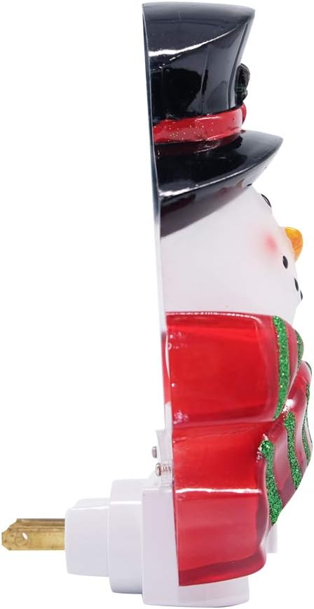 DRomance Christmas Decoration Night Light Plug in with Switch Manual On/Off, Nightlight for Kids Incandescent Bulb Included with 360 Degree Swivel Plug, Snowman Night Light Bedroom
