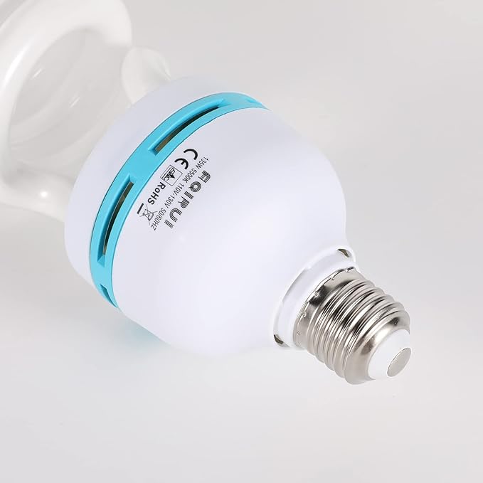 135W Light Bulb 5500K CFL Daylight Spiral Softbox Bulb in E27 Socket for Photography Photo Video Studio Lighting White 1 Pack