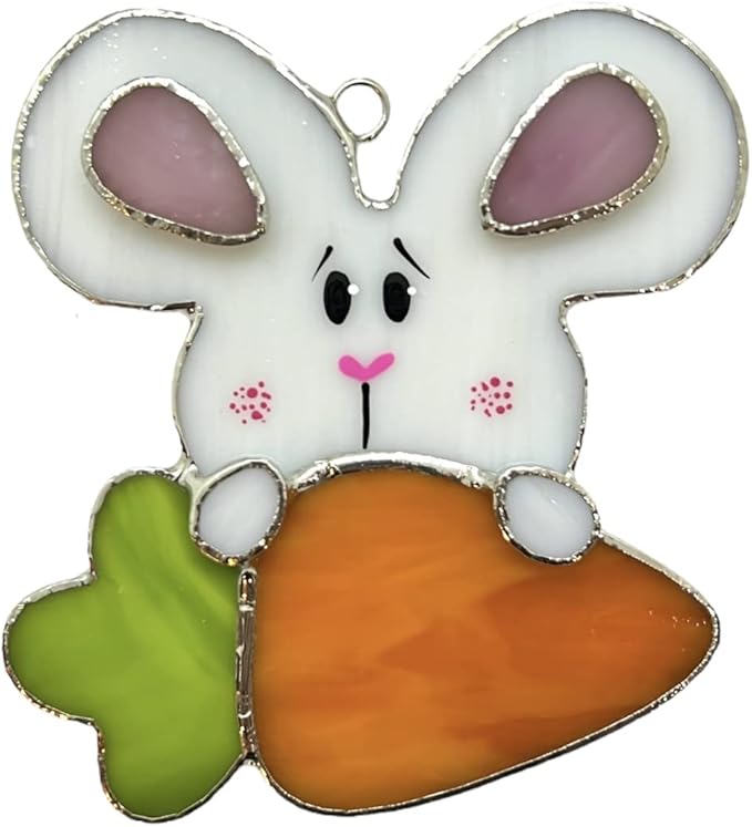 Glass Cover: Bunny and Carrot/Easter