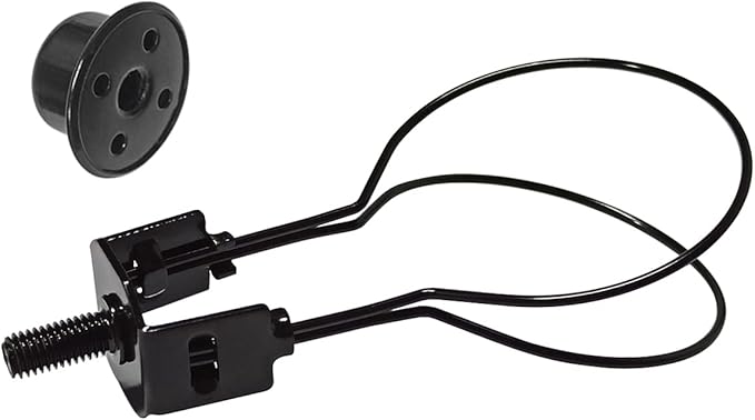 Clip on Lampshade Adapter, Shade Light Bulb Clip Adapter Includes Finial and Lampshade Levellers, Lamp Shade Holder for Clip On Light Bulbs Attaching Finial DIY Lighting Accessories (1 Pcs, Black)