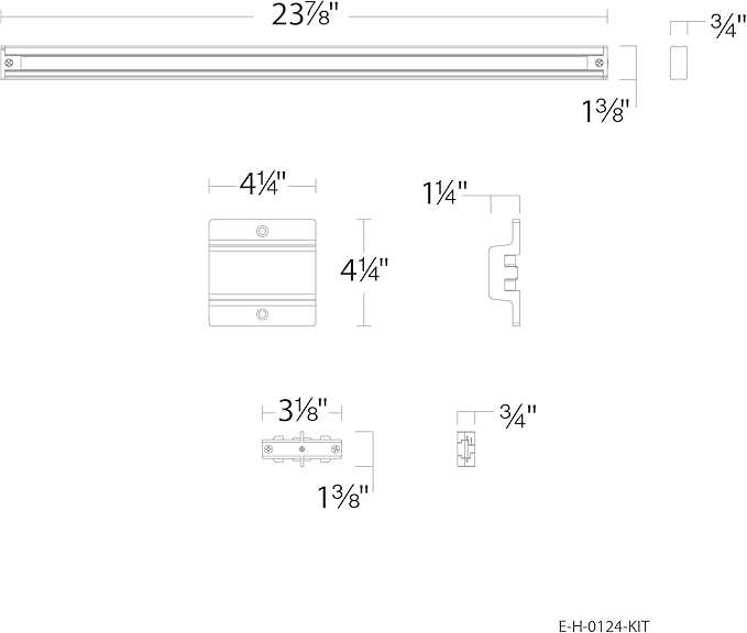 Amped Collection 3-Light 48in Field Cuttable LED Track Lighting Kit with 3 LED 3000K Warm White Track Heads, 4ft Track, End Caps, Floating Feed in White Finish